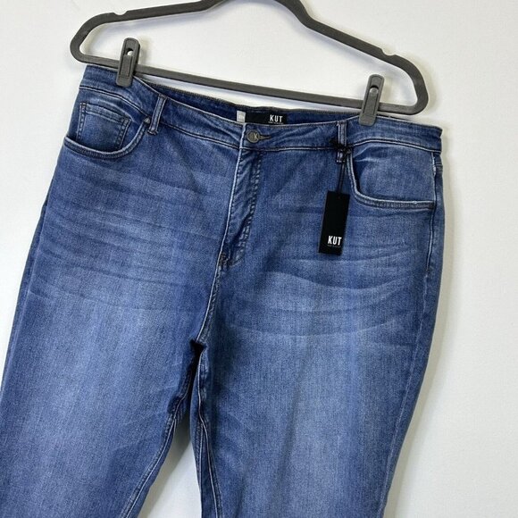 NEW Kut From The Kloth Kelsey Fab Ab Ankle Flare Jeans Womens Size 22W High Rise - Picture 3 of 11
